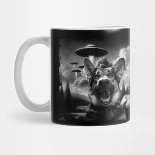 Whisker Wonders German Shepherd UFO, Tee Talk Triumph for Dog Lovers Mug